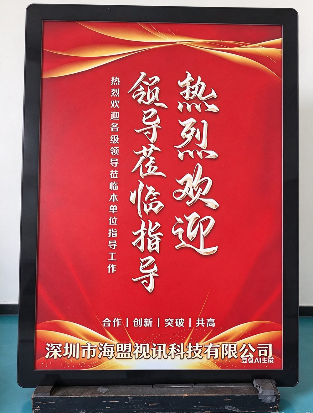 电子标牌欢迎屏 · 领导莅临欢迎页
